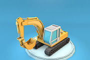 Cartoon Excavator Low Poly, a Cars & Vehicle 3D Model by Low Poly Lab (Thumbnail 1 of 6)
