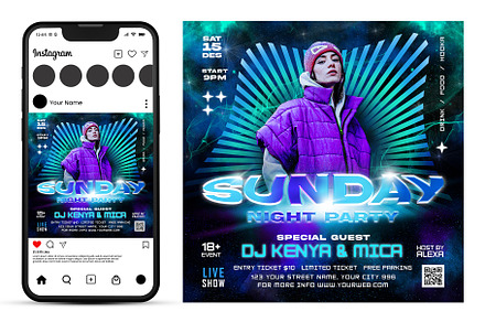Music dj flyer template, a Brochure Template by AbcStudio