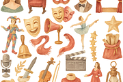 Vintage Opera Theater Icons, an Object Graphic by RT Studio (Thumbnail 3 of 4)