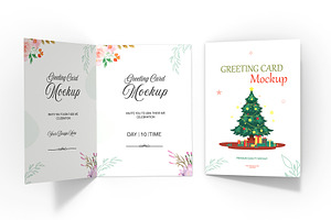 Christmas Greeting Card PSD Mockup, a Product Mockup by graphypix