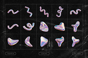 3D Y2k Iridescent Shapes, an Object Graphic by Design Studio (Thumbnail 5 of 5)