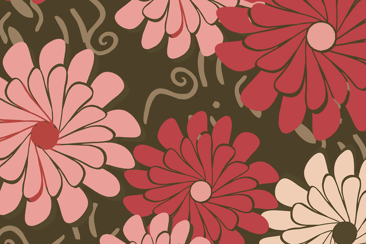 Boho Floral Seamless Pattern, a Pattern Graphic by Sharon Schwalbe (Photo 3 of 5)