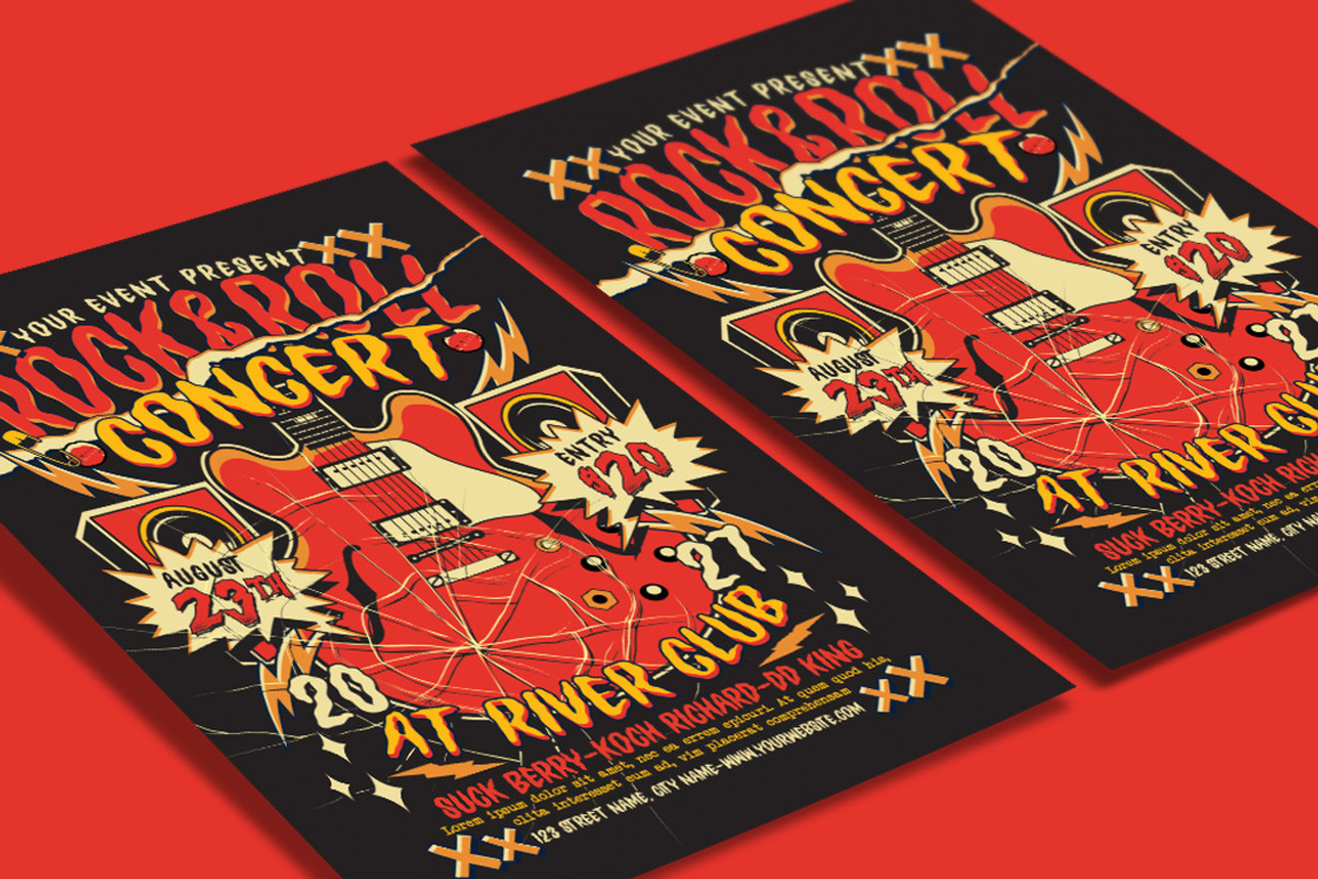Rock and Roll Music Party, a Flyer Template by Muhamad Iqbal hidayat (Photo 3 of 4)