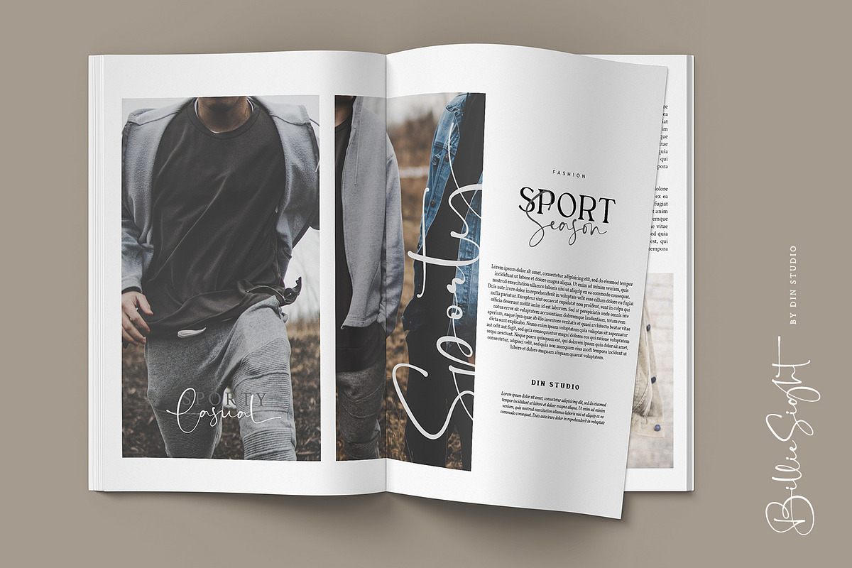 Billie Sight, a Script Font by din-studio.com (Photo 5 of 9)