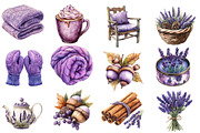 Watercolor Lavender Fall Clipart, an Illustration by Designworld (Thumbnail 3 of 6)