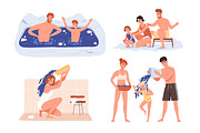 People do body hardening procedures, a Healthcare Illustration by Good Studio (Thumbnail 1 of 5)