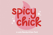 Spicy Chicks - Handwritten Font, a Handwritten Font by ariodsgn (Thumbnail 1 of 9)