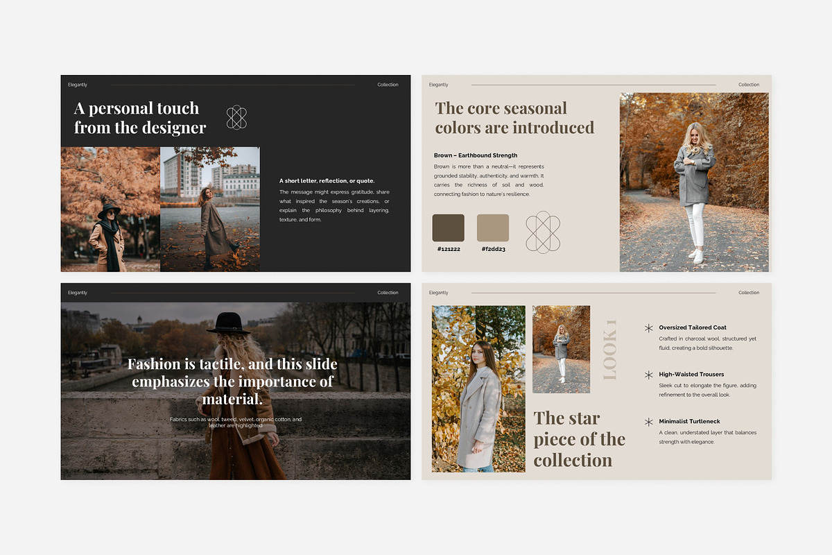 Autumn Lookbook PowerPoint, a Presentation Template by Eklip Studio (Photo 4 of 6)