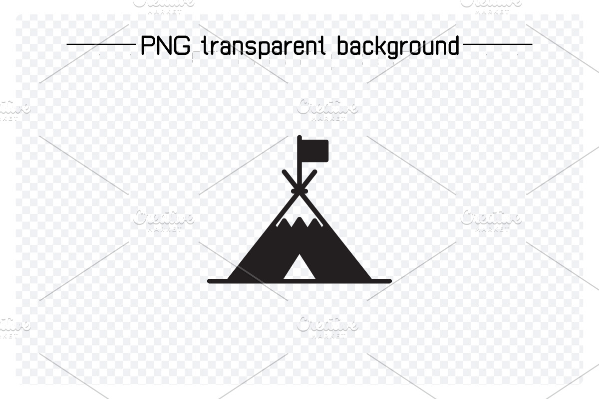 Camping Tent Teepee Tent Icons Set, a Solid Icon by Designfour (Photo 5 of 7)