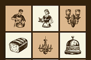 Vintage Restaurant Illustration Set, a Person Illustration by Prosymbols (Thumbnail 8 of 10)