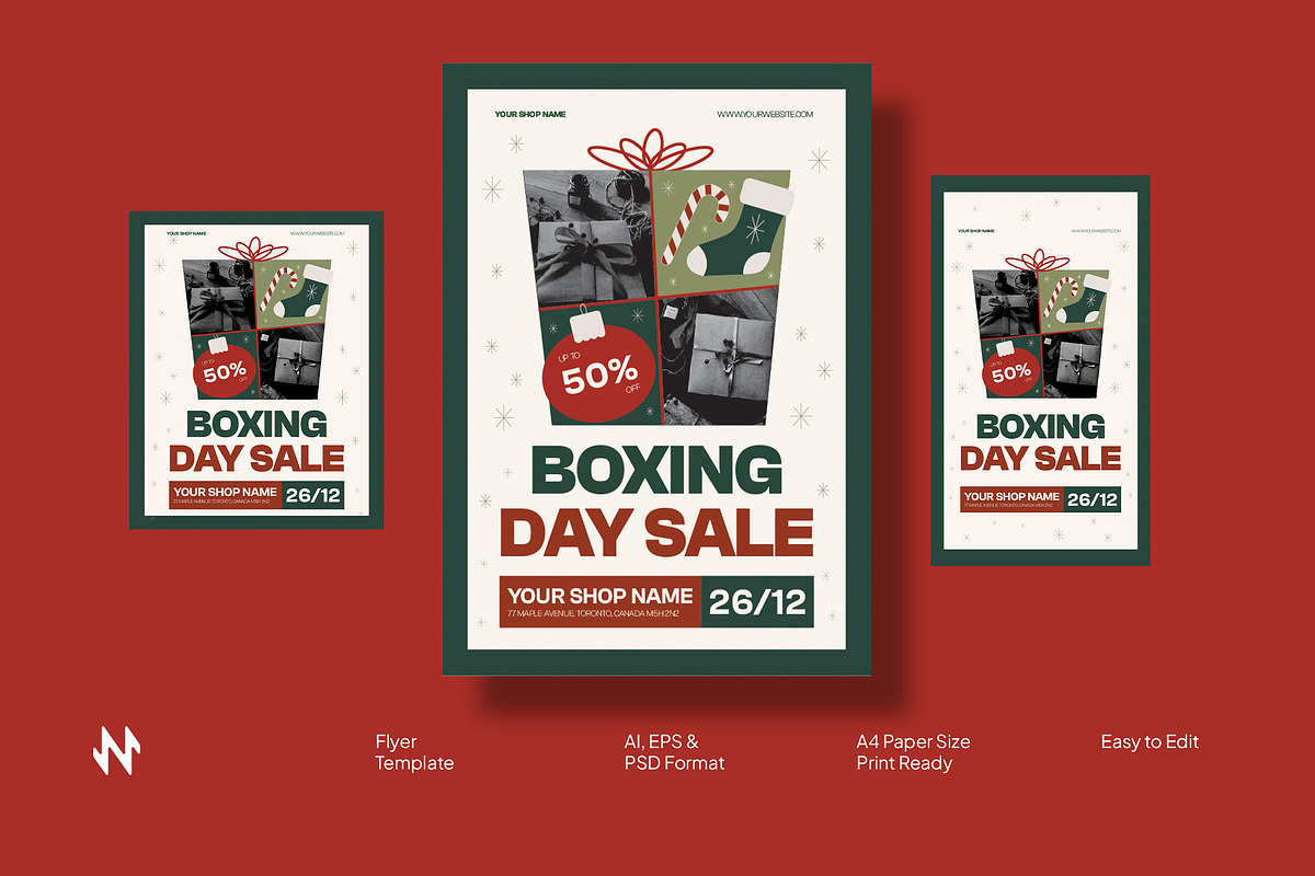 White Boxing Day Flyer, a Flyer Template by Neermana (Photo 1 of 4)