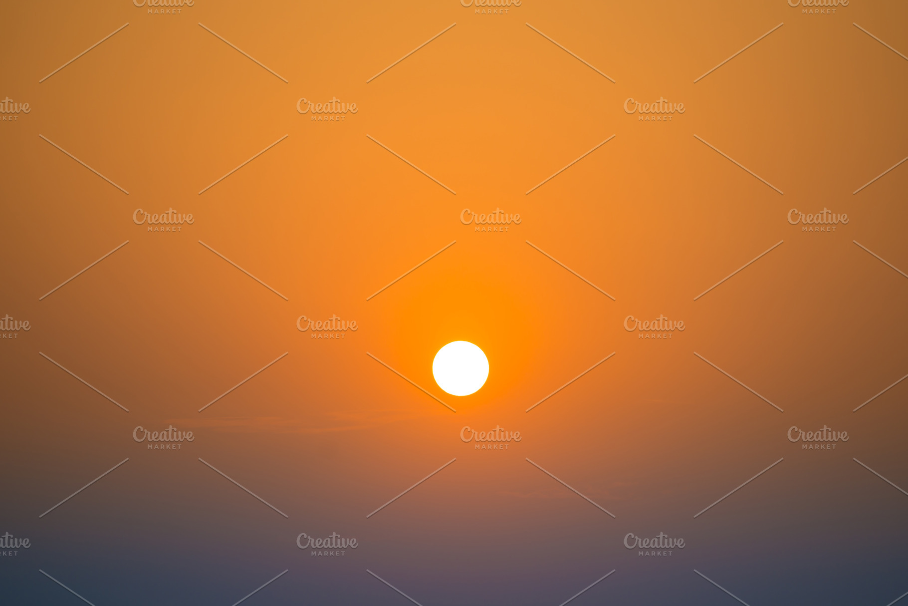 Sunset in the sky with big sun, a Nature Photo by Vapi