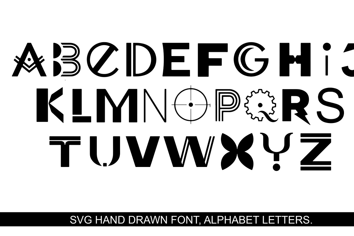 SVG Hand drawn alphabet, an Object Graphic by SketchArtStudio (Photo 1 of 3)