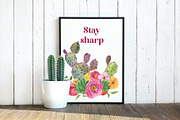 Fiesta Carnival Llama & Flora Cactus, an Animal Illustration by Catch the Dream Art (Thumbnail 2 of 9)