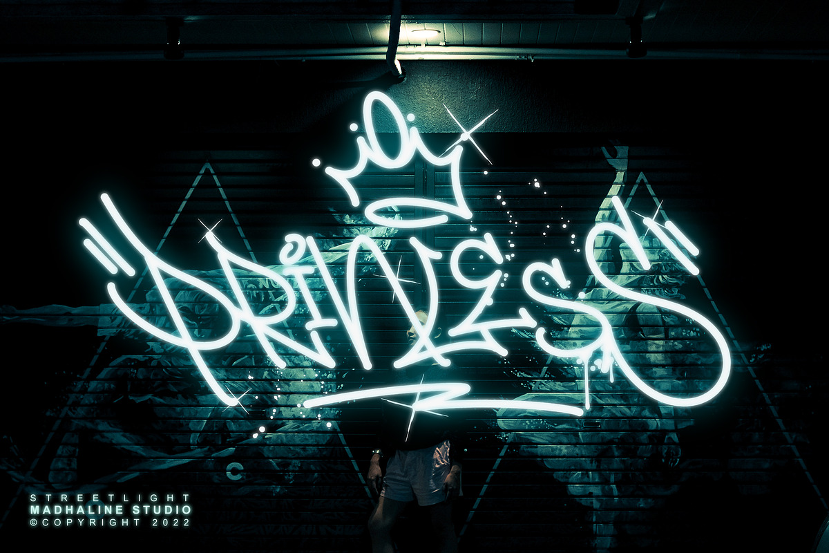 Streetlight | Graffiti Font, a Blackletter Font by Madhaline Studio (Photo 5 of 13)