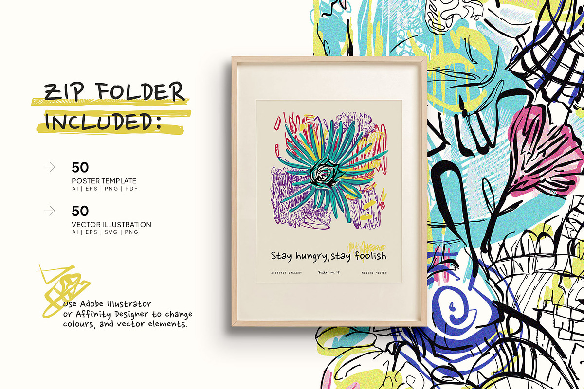 Scribbles Art | Poster Builder, an Object Graphic by KetteCreate (Photo 4 of 14)