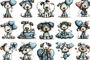 Whimsical Puppy Love Valentine, an Illustration by Designking (Thumbnail 3 of 5)