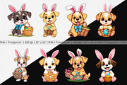 Easter Dog Clipart, a Graphic by Artnoy (Thumbnail 2 of 5)