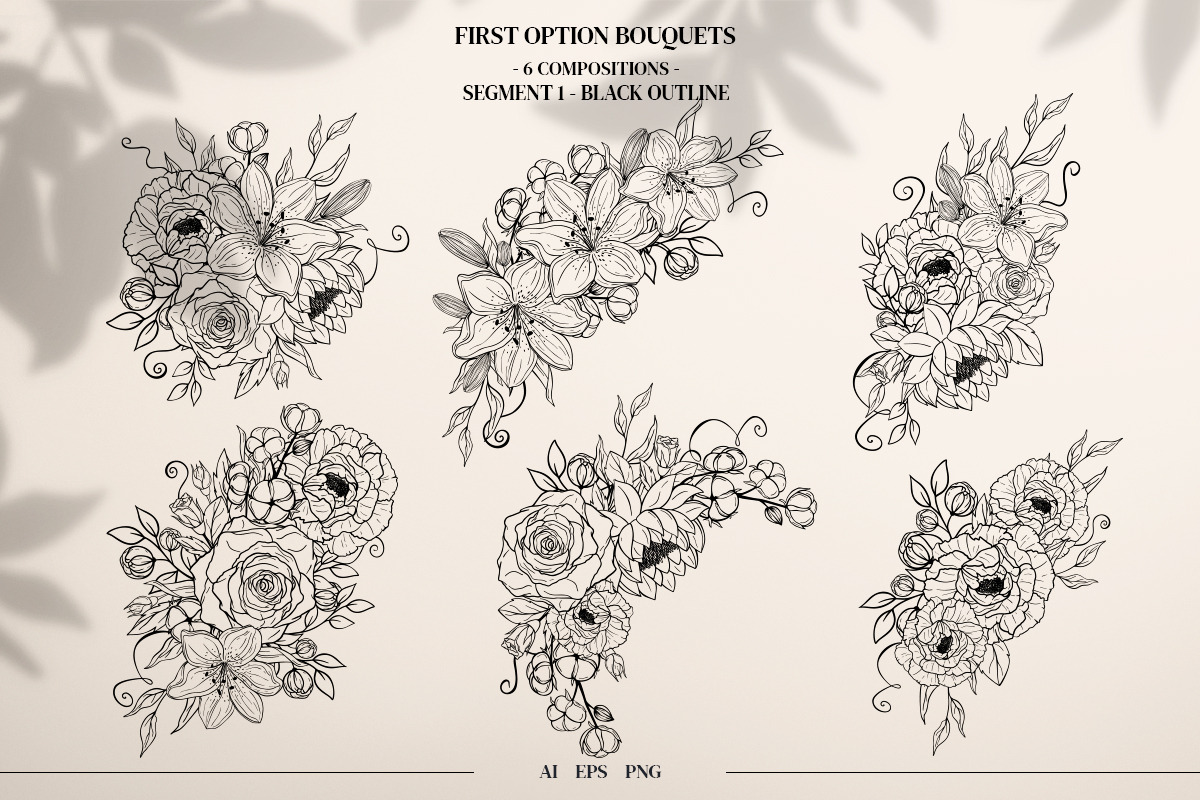 Floral Elements. Seamless Patterns., a Decorative Illustration by Diana Kovach (Photo 7 of 18)