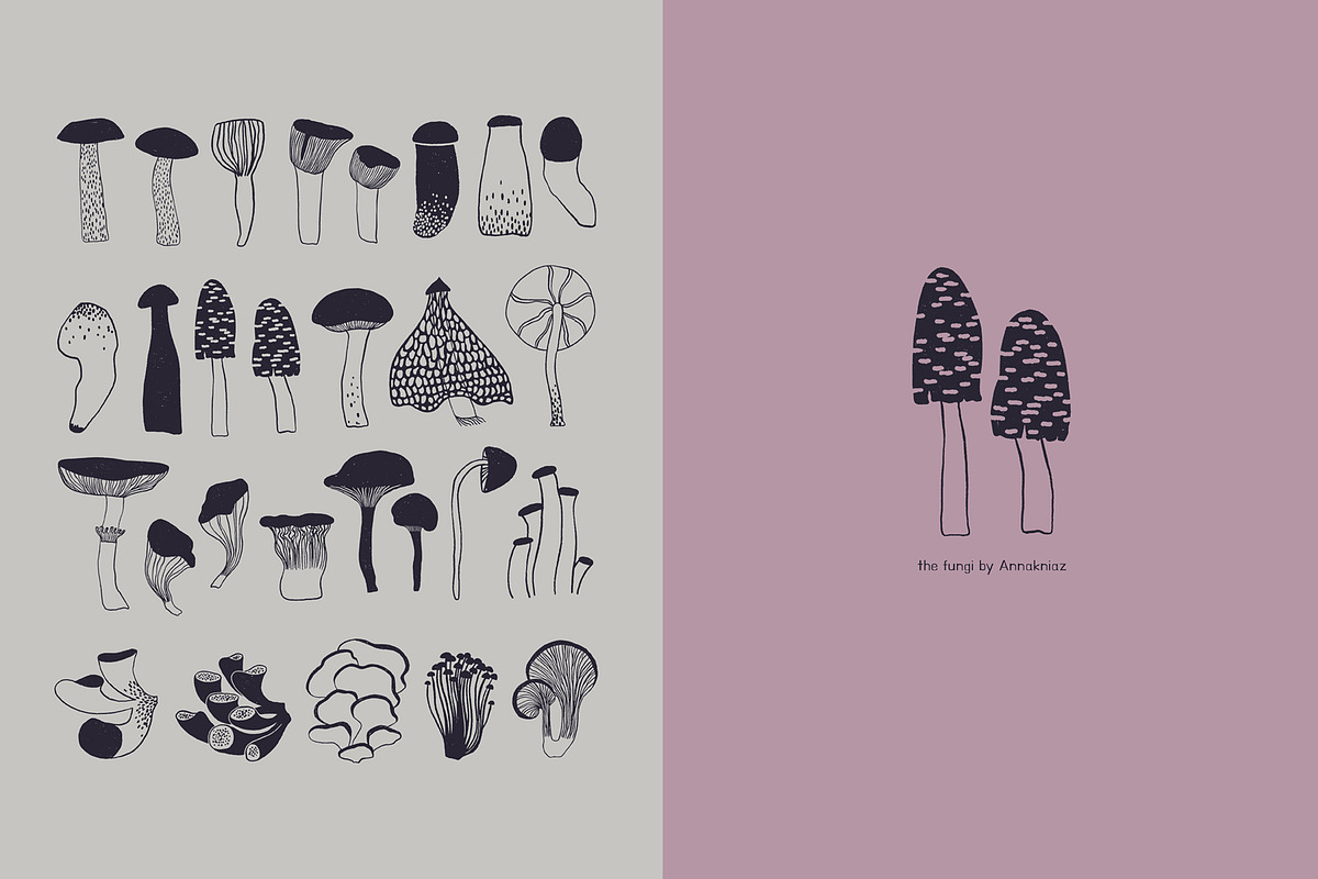 Magnificent Mushrooms, a Food Illustration by Annakniaz (Photo 4 of 15)