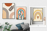 Rainbow Wall Art Print Set, a Wallpaper Graphic by Helospace (Thumbnail 5 of 10)