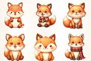 Cute Fox Clipart PNG, an Illustration by CrexoraLab (Thumbnail 2 of 5)