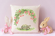 Spring Turtles Garden Clipart, an Illustration by RobertsArt (Thumbnail 3 of 7)