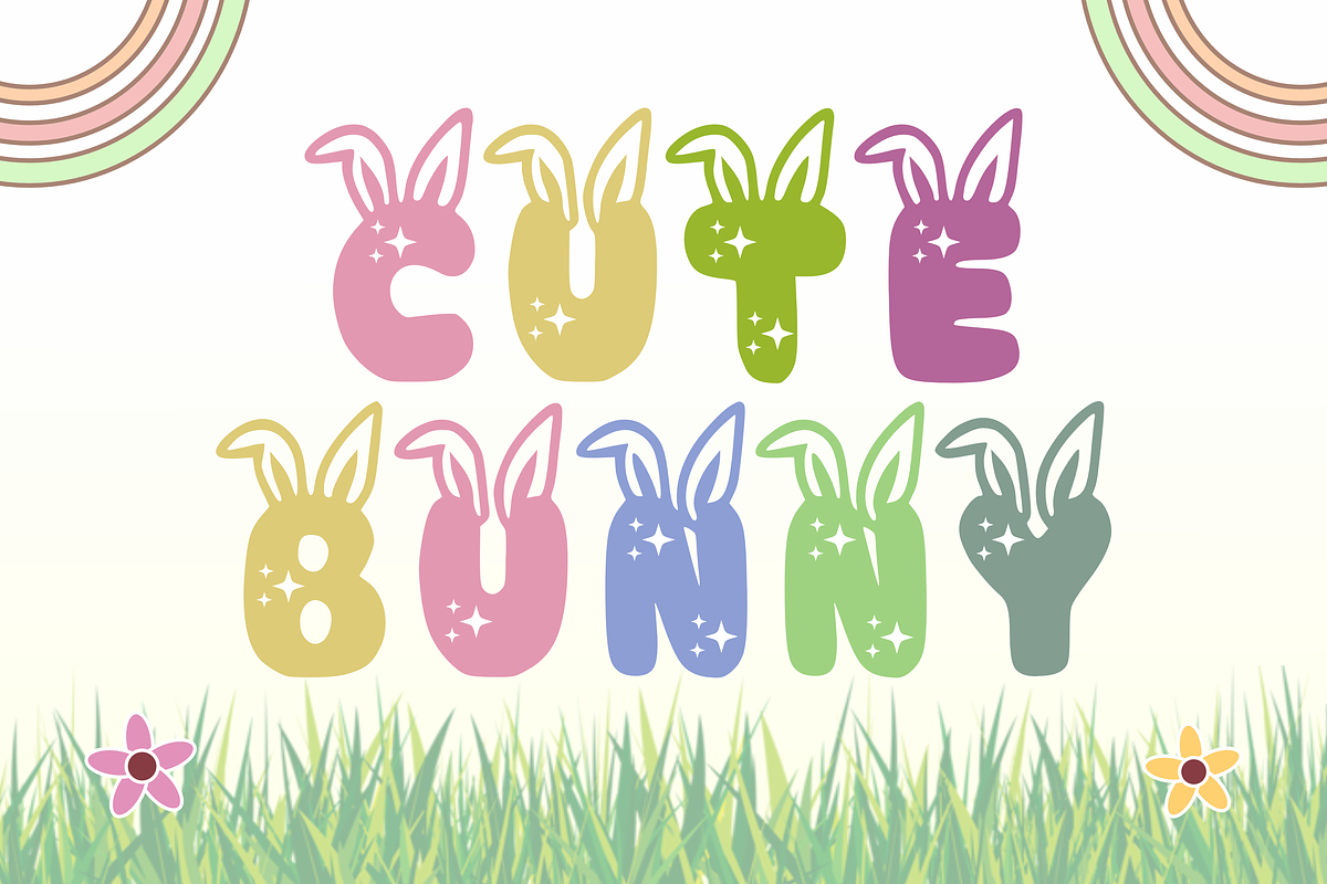 Easter Bunny - Cartoon Font Types, a Font by KiddoGlyphs Studio (Photo 2 of 3)