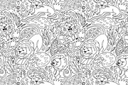 32 Seamless Coloring Patterns, a Pattern Graphic by PenguinHouse (Thumbnail 9 of 14)