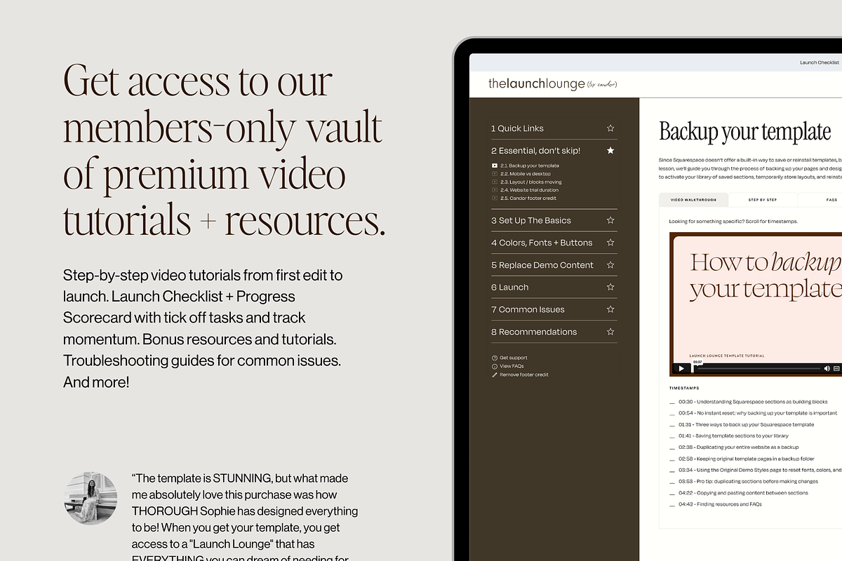 Squarespace Website Template Claudia, a Squarespace Template by Candor Templates (Photo 15 of 16)