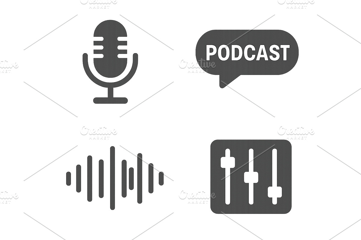 Podcasting tools for audio creation, a Technology Illustration by ZinetroN