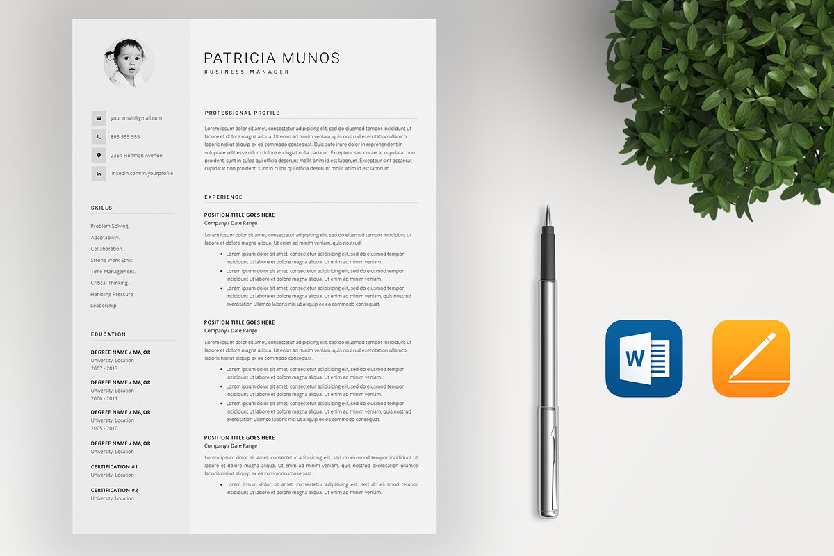 Resume Template 4 pages, a Resume Template by SalientResume (Photo 2 of 5)
