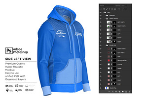 Hoodie Jacket Fullzipper Mockup