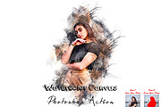 Watercolor Canvas Photoshop Action, an Action Add-On by Studio Retouch (Thumbnail 1 of 11)
