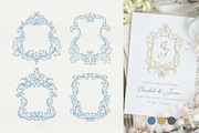 Baroque Line Art | Frames & Crests, a Decorative Illustration by Berentine.art (Thumbnail 4 of 17)