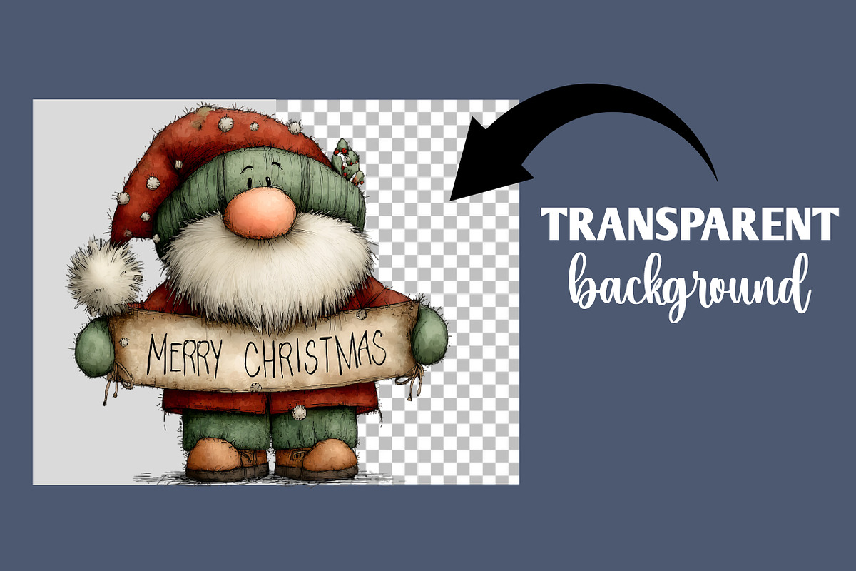 Whimsical christmas Santa clipart, an Illustration by Designworld (Photo 2 of 6)