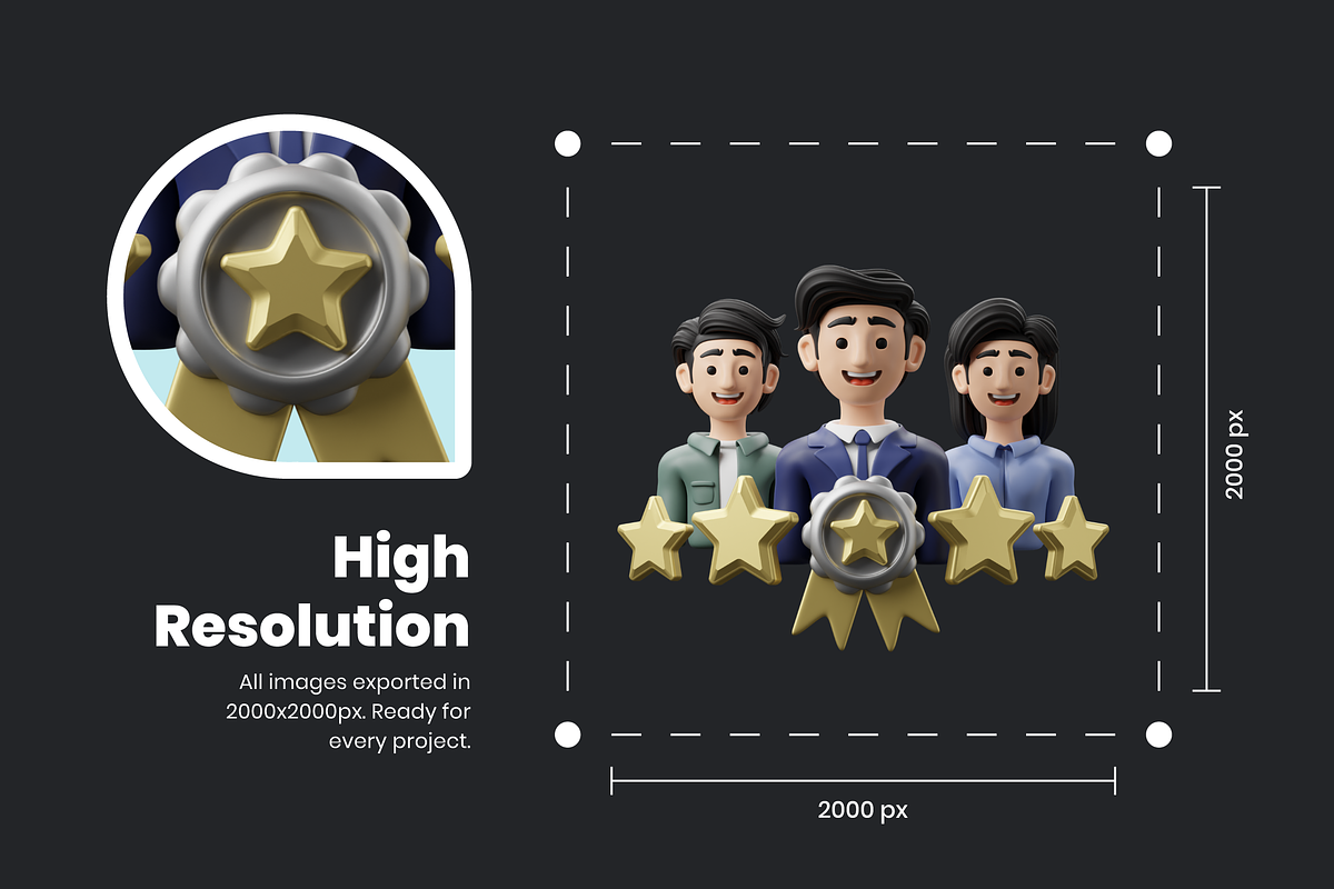 3D Unity Icon Set, a Characters & Person 3D Model by Flat Icons (Photo 4 of 13)