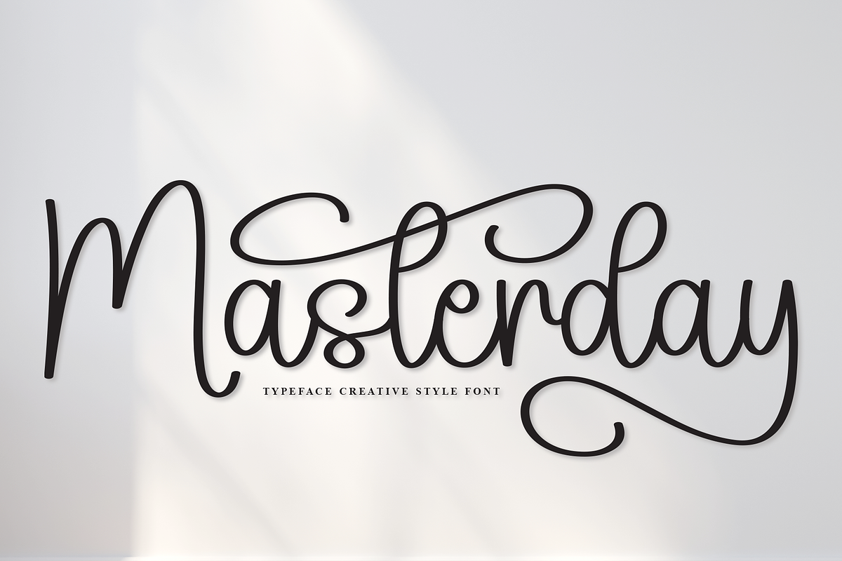 Masterday | Script Font, a Handwritten Font by Scratchones (Photo 1 of 9)