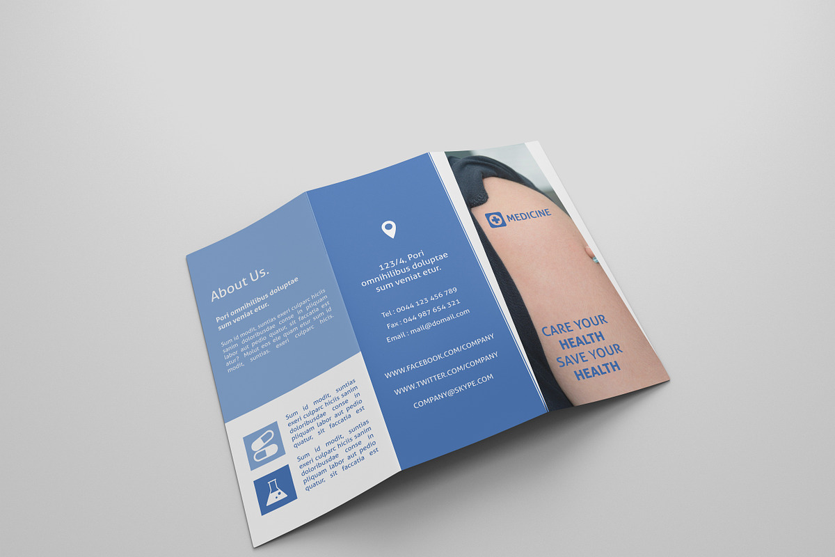 Medicine Tri-fold Brochures, a Brochure Template by Creatricks (Photo 1 of 2)