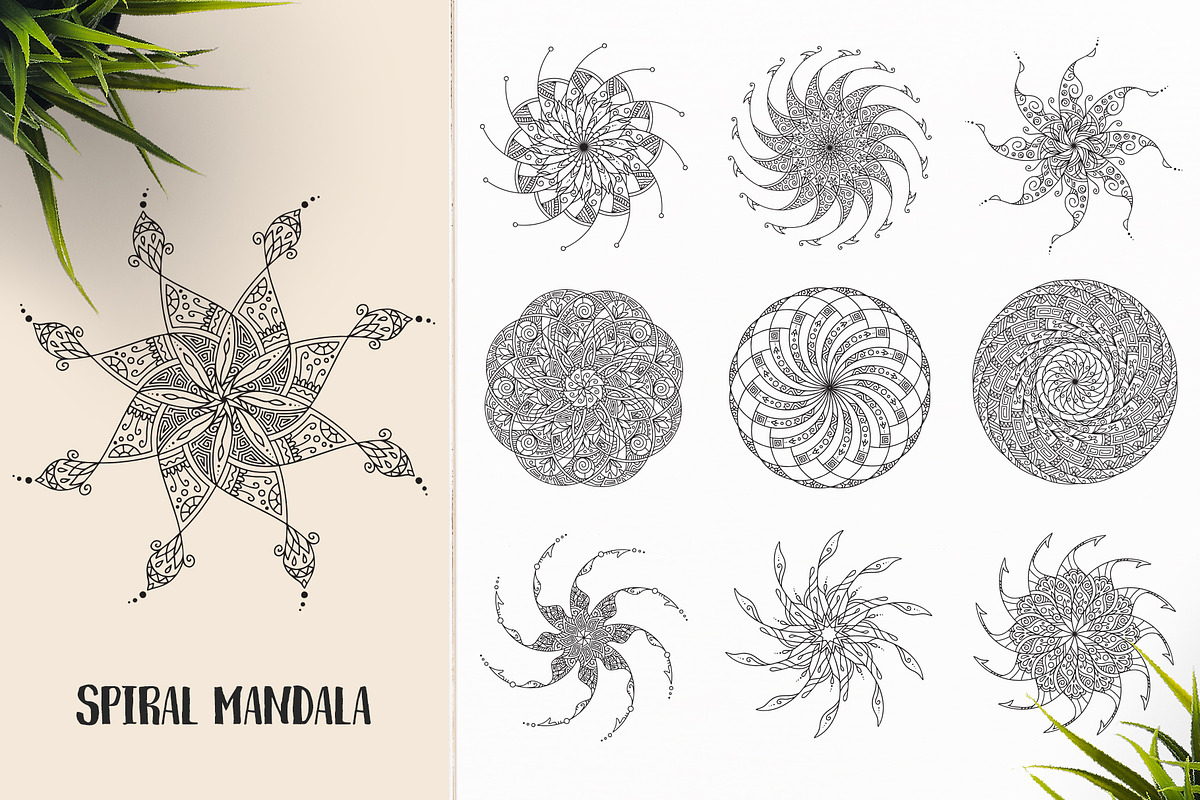 530 Vector Mandala Ornaments, an Animal Illustration by pixaroma (Photo 28 of 55)