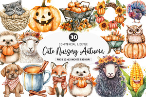 Cute Nursery Autumn Farmhouse PNG, an Illustration by SinaCreation