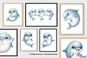 15 Bundle Watercolor Dolphin Fish, an Animal Illustration by Morspective (Thumbnail 4 of 8)