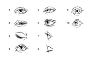 10 Eyes Stamps Procreate, a Brush Add-On by CCPreset (Thumbnail 2 of 3)