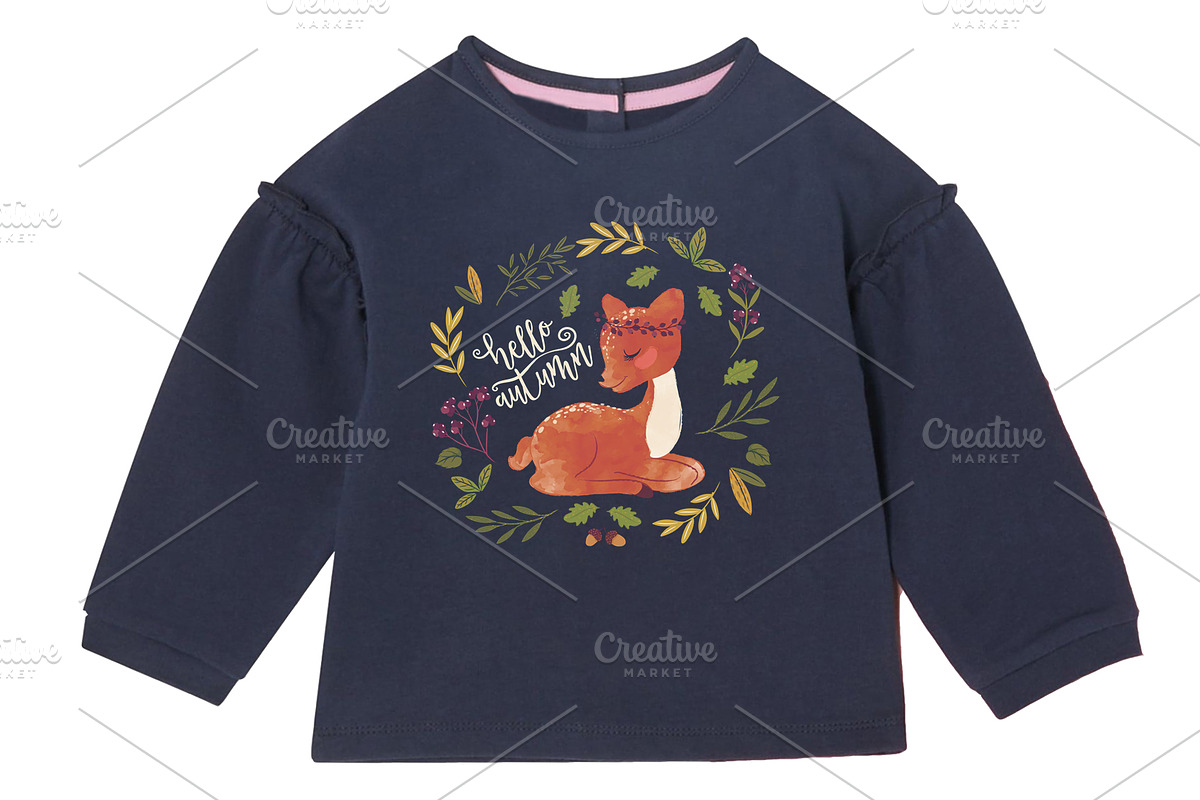 Autumn Cute Deer Vector, an Animal Illustration by StudioLondon (Photo 2 of 3)