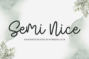 Seminice Font, a Script Font by Forberas Club (Thumbnail 1 of 7)