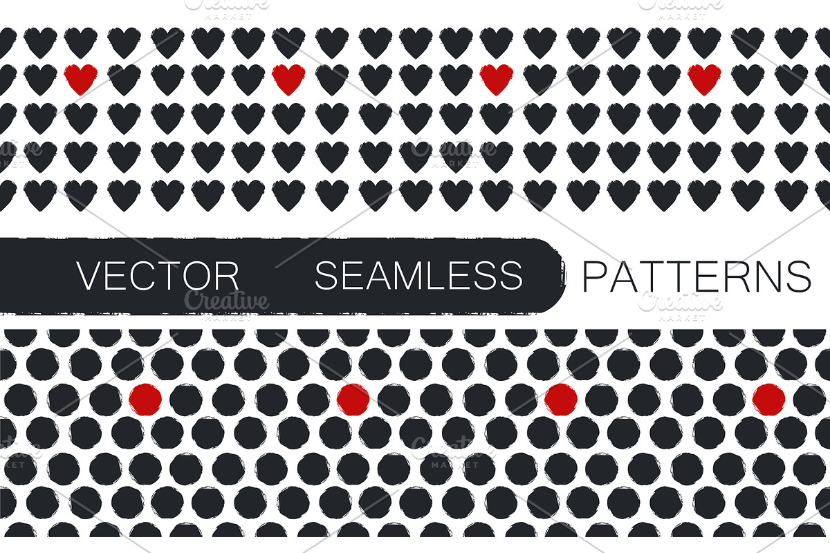 6 Seamless patterns & 13 Strokes, a Pattern Graphic by Daria Maier (Photo 3 of 5)