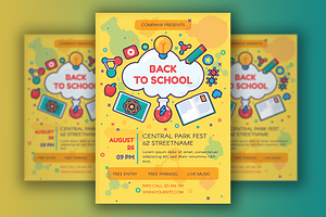 Back To School Poster Template, a Flyer Template by barsrsind