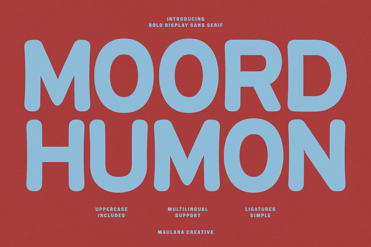 Moord Humon Bold Display Sans Serif, a Sans Serif Font by Maulana Creative (Photo 1 of 7)