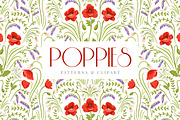 Poppies - Illustrations and Patterns, a Pattern Graphic by Inna Moreva (Thumbnail 1 of 7)
