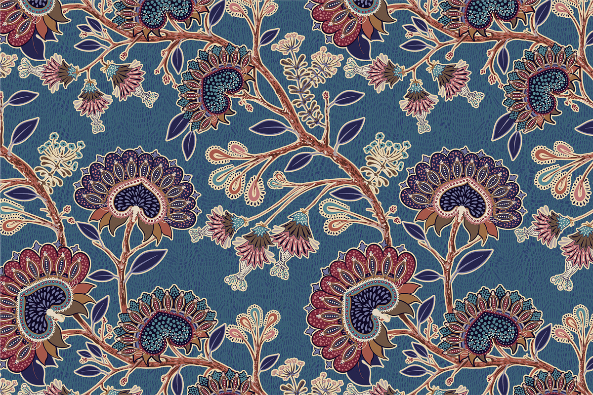 Autumn floral patterns. Seamless EPS, a Pattern Graphic by Sunny_Lion (Photo 3 of 6)